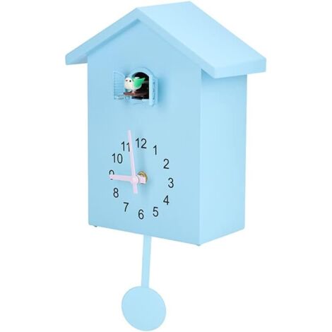 Pendule à coucou murale, horloges à coucou au design moderne pour la maison, le salon, le bureau, la décoration murale, 15 x 9 x 25 cm