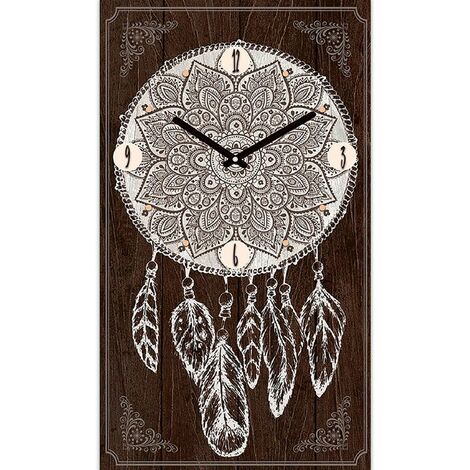 Pendule Attrape Rêve rectangulaire Boho 50 cm