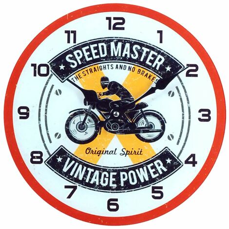 Pendule en verre Speed Master 30 cm