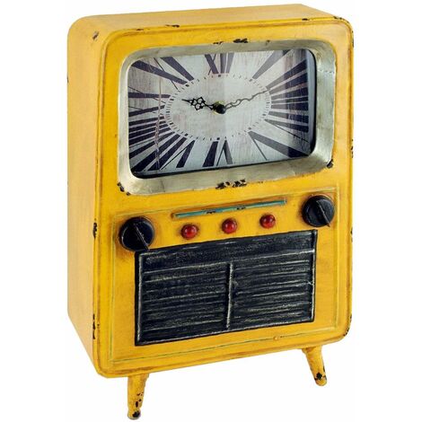 Pendule et boîte en forme de Télévision ancienne