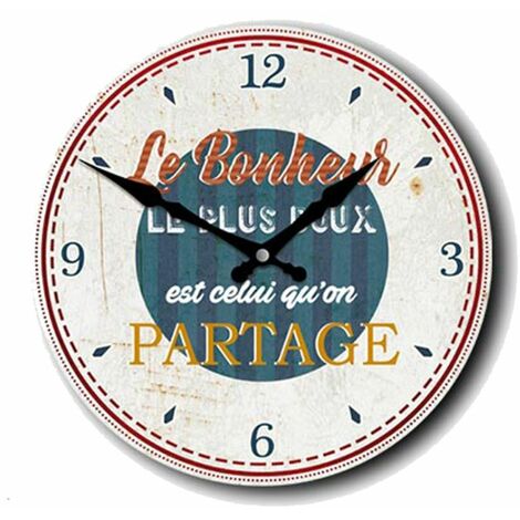 Pendule Le bonheur le plus doux est celui qu'on partage