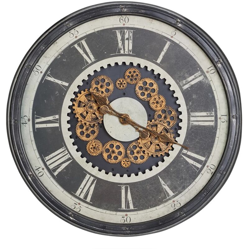 Horloge Charly noir D76cm - Atmosphera créateur d'intérieur
