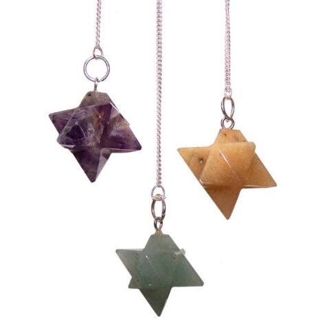Pendule Merkaba (étoile) - (asst)- Vendu par 1