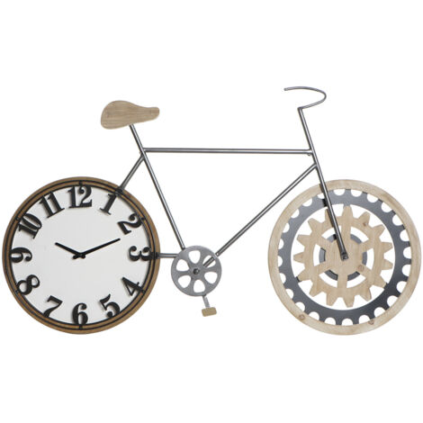 Pendule Métal Mdf 108X6,4X63,5 Vélo Noir