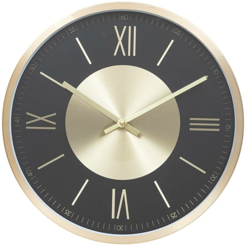 Atmosphera - Horloge Ariana en métal D30,4cm doré créateur d'intérieur