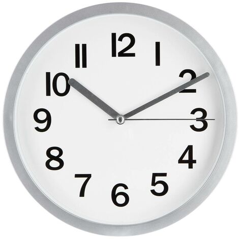 Pendule murale moderne Argent  D 22 cm - Atmosphera