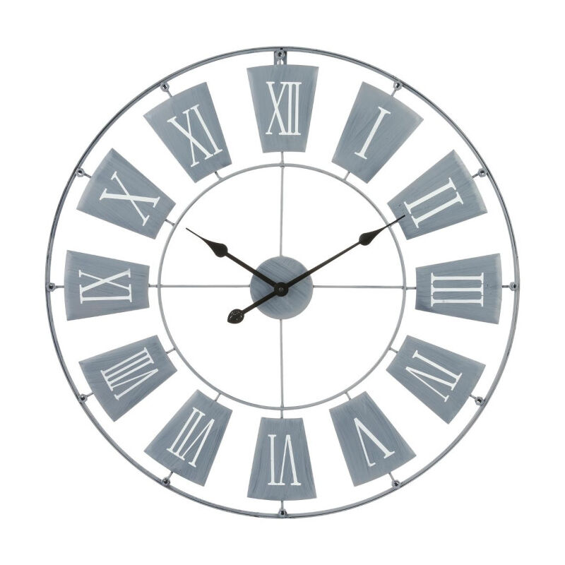 Atmosphera - Pendule Murale 'Métal' 76cm Gris Clair