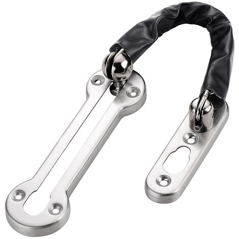 Pêne dormant à chaîne épaisse antivol, argent, lot de 2