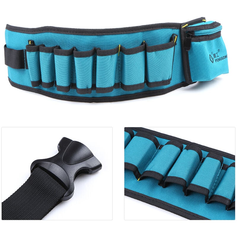 Multi-functional Waist Tool Bag Pockets Pouch Organizer Oxford Canvas Chisel Repairing Tool Pockets - Penggong