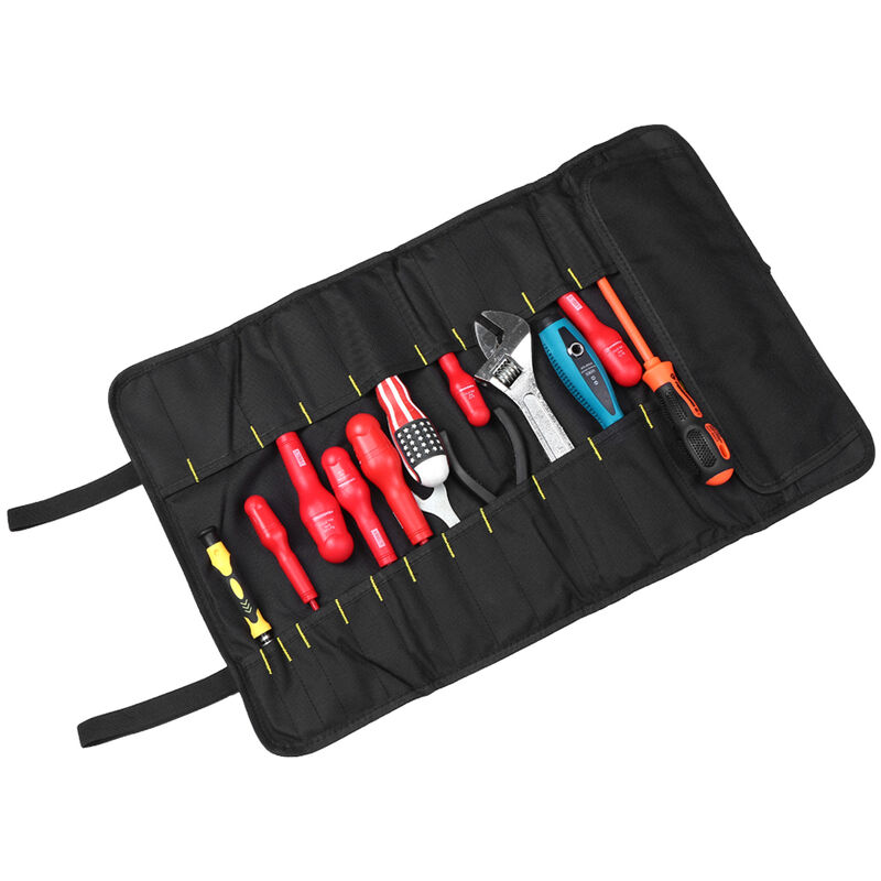 Penggong - Tool Bag Organizer Oxford Canvas Chisel Roll Rolling Pounch Wearable & Waterproof Repairing Carrying Handle Bag
