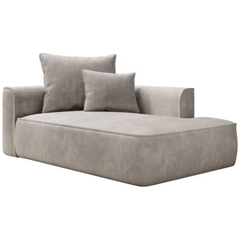 VENTE-UNIQUE Penisola a destra in Velluto a coste Beige - PINETA