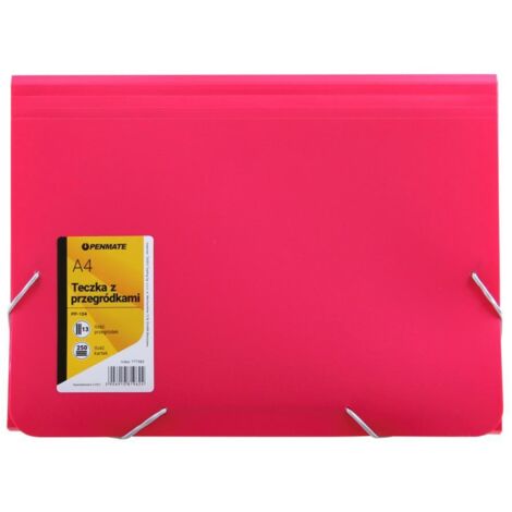 PENMATE A4 Ordner mit 13 Fächern - pink, Dokumentenorganizer