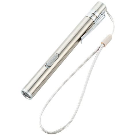 Penna luminosa per infermiere, penna luminosa medica, torcia LED ricaricabile tramite USB, torcia in acciaio inossidabile per dottori, studenti e medici
