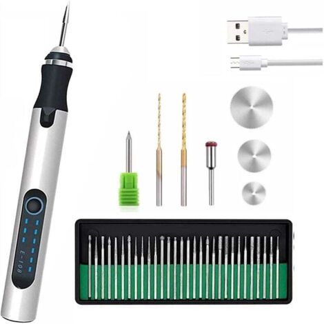 Penna per incisione USB wireless professionale con 30 bit, ricaricabile per metallo