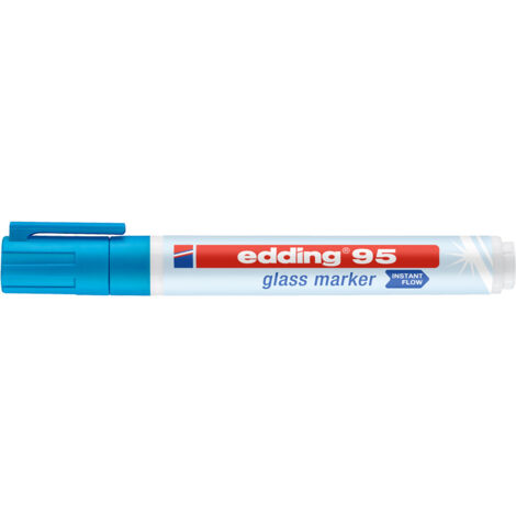Pennarelli in vetro Edding - Blu - Punta tonda 1,5-3 mm - Per pezzo
