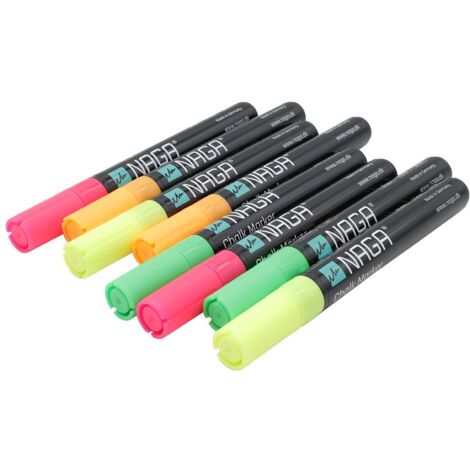 Pennarelli per lavagna in vetro - 3 mm - 10 pezzi - Assortimento