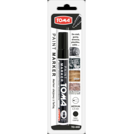 Pennarello a olio Toma, punta 2,5 mm, nero