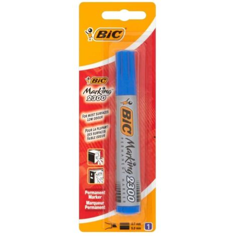 Pennarello blu indelebile Bic