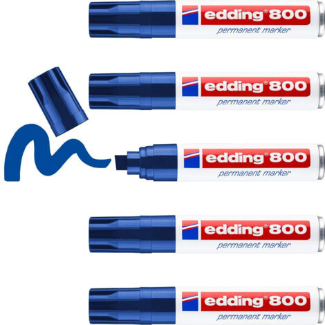 Pennarello Edding 800 4-12mm blu 5 pezzi
