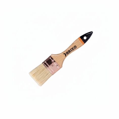 Pennellessa triplex 15×40 mm in setola bionda extra con ghiera ramata e manico in legno brixo 092710