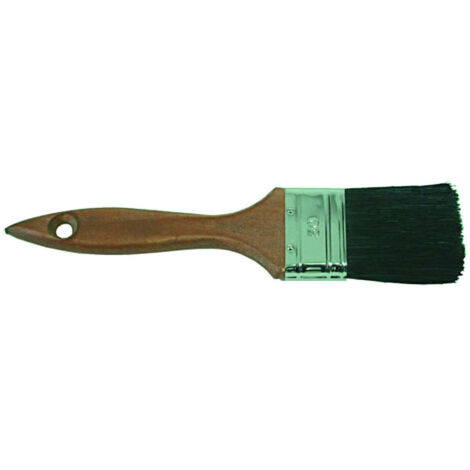 Pennellesse setola nera manico legno - 12 pz