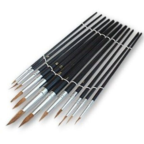 Pennelli/Pennellini punta tonda set 12 pz