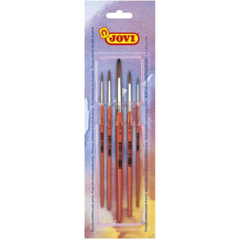 Pennelli per acquerello jovi blister de 5 pezzi assortiti
