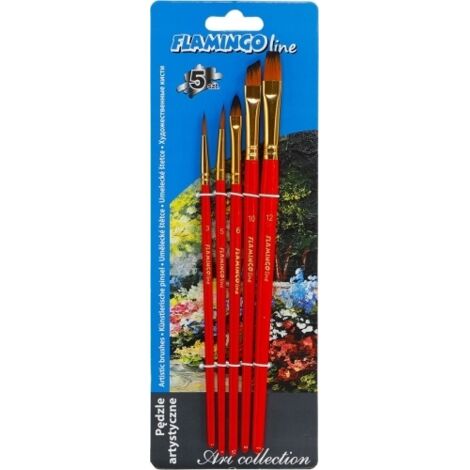 Pennelli sintetici per artisti, set da 5