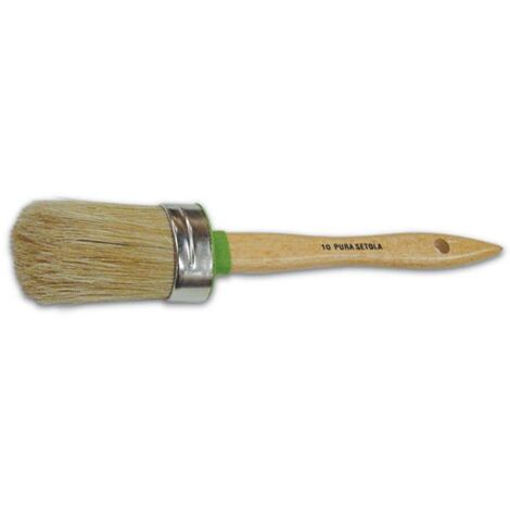 Pennello Ovalino Mec Rex N.14 Purissima setola cinese bionda Manico legno 12Pz