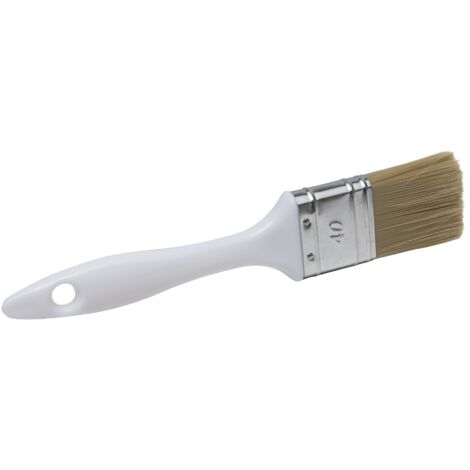 Pennello piatto con manico in ABS bianco Savy40mm