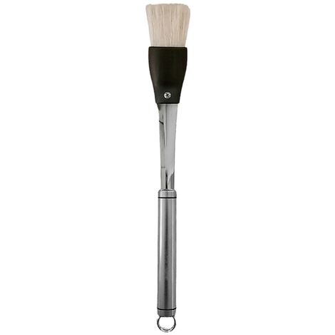 Pennello setole naturali pulizia barbecue spalma salse forno professionale lungo utensile per grigliare arrostire acciaio 18/10