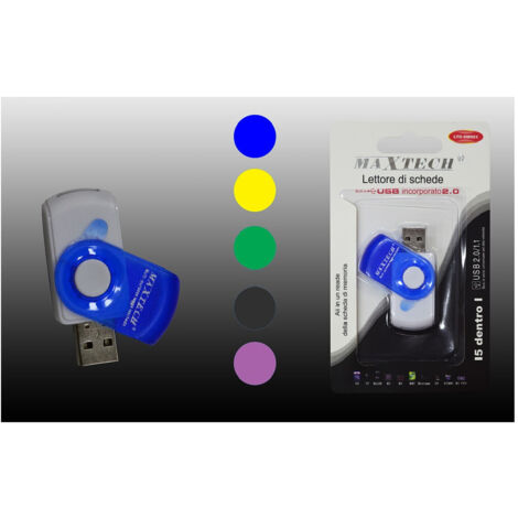Pennetta Usb 2.0 Memoria Sd Tf Minisd W2 Ms Xd Ms Maxtech Lto-sm003