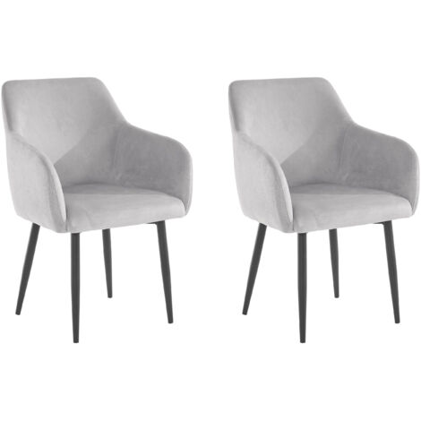 Penny-Lot de 2 fauteuils gris clair