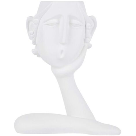 Penseur Vase Céramique Mains Visage, Pot Succulentes Déco Intérieur Extérieur Jardin, Contenant Cactus Artisanal Original.