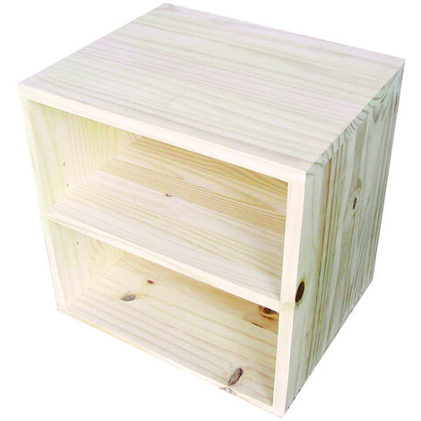 Pensile 1 Ripiano 36x30x36 cm in Legno di Pino Naturale