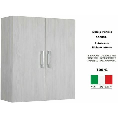 Pensile cucina con anta destra 40x71h cm - Colore bianco larice