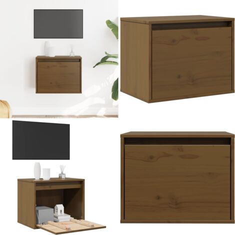 Pensile ambra 45x30x35 cm in Legno Massello di Pino - Mobile TV - Arredamento decorativo