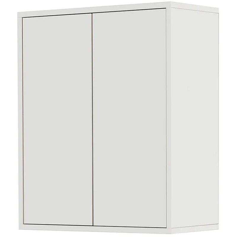 Pensile Bagno 60 Cm Bianco Lucido Linea Way 2 Ante Apertura Push