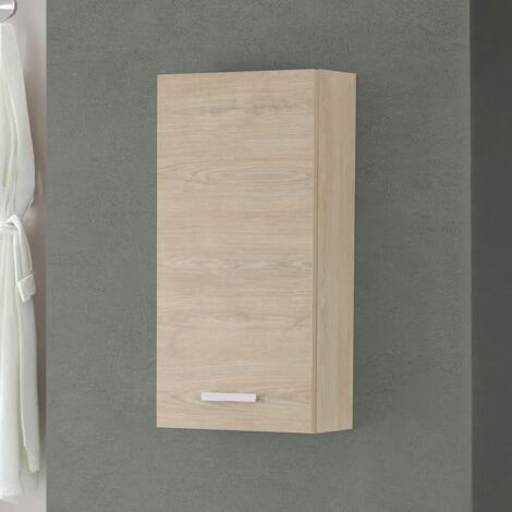 Pensile bagno sospeso 35 cm rovere dolomite con ripiano regolabile Desya