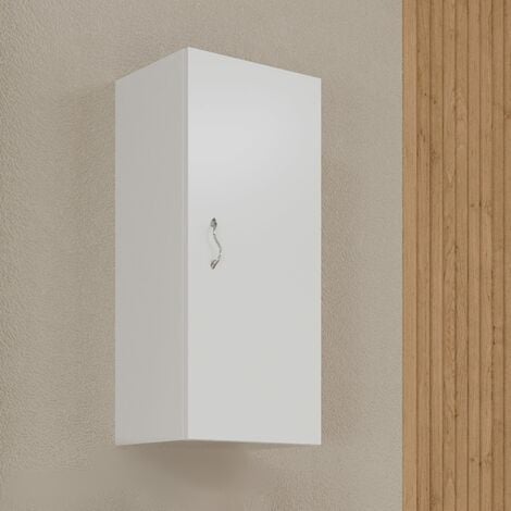 PENSILE BAGNO SOSPESO AD UN'ANTA REVERSIBILE BIANCO LUCIDO EASY