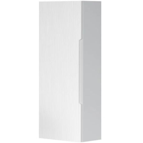 Pensile bagno sospeso H 75 cm bianco opaco cannettato reversibile Rigo