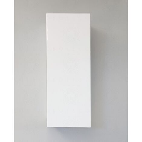 Pensile bianco lucido cm 30x74x27 bianco lucido -Made in Italy