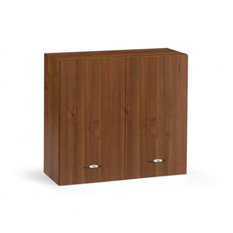 Pensile colapiatti cucina 80x32x72 cm in legno noce antico con due ante - Adige