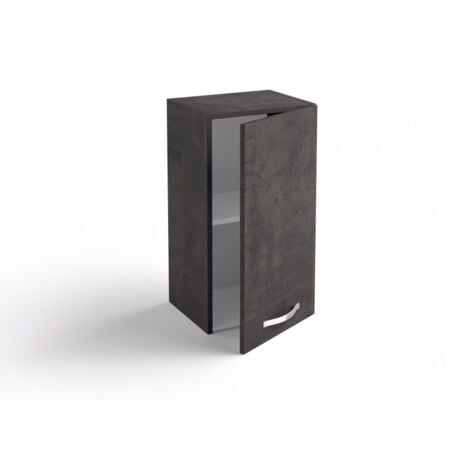 Pensile cucina 40x33x72 cm in legno color lava con un’anta - Massa