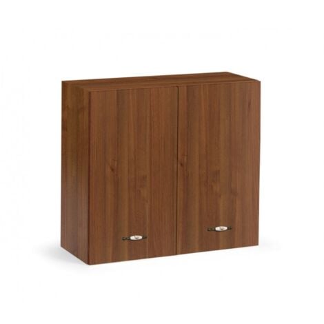Pensile cucina 80x32x72 cm in legno noce antico con due ante - Adige