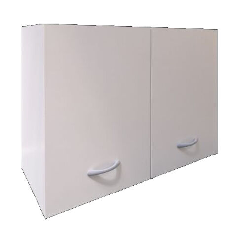 Pensile Cucina Doppia Anta 80x33x60A cm in Nobilitato Bianco Opaco