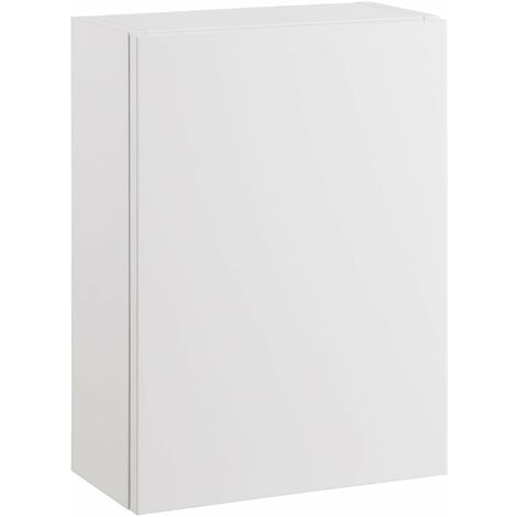 Pensile da Bagno 1 Anta Push 35x18x47,5 cm in Legno TFT Ibiza Bianco Opaco