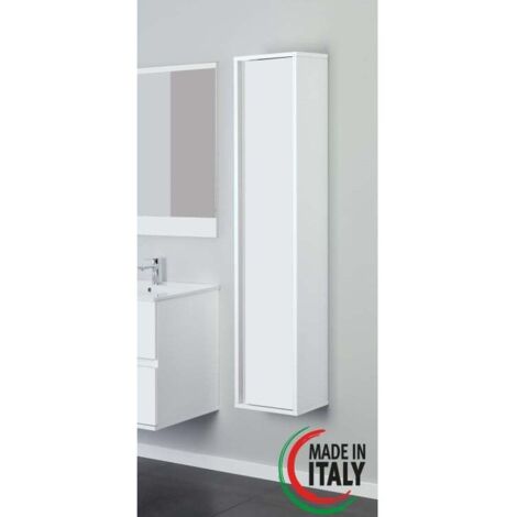 Pensile da bagno sospeso bianco laccato 30x150cm Fabula Feridras