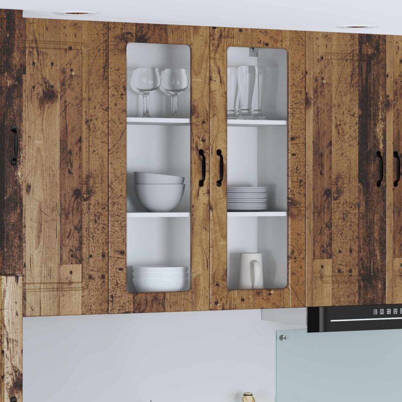 Vidaxl Pensile Cucina Con Porta Lucca Legno Antico 80 X 31 X 100 Cm