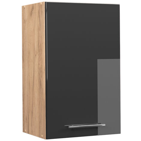 Pensile da cucina Fame-Line, Antracite lucido, 45 cm, Vicco